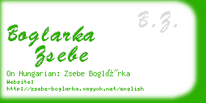 boglarka zsebe business card